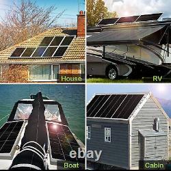 100W 200W Monocrystalline Solar Panel 12V Off Grid RV Power Caravan Charger Boat