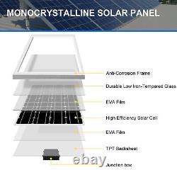 100W Solar Panel Mono 12V Off Grid Power RV Campervan Caravan Waterproof UK