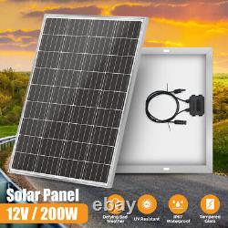 200W Mono Solar Panel 12 Volt 200Watt Off Grid Power RV Boat Caravan Motorhome