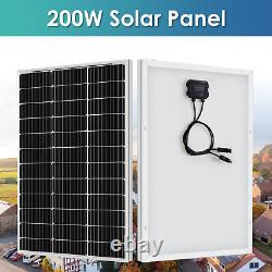 200W Solar Panel Mono 12V Off Grid RV Boat Campervan Caravan Power Battery Charg