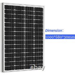 200W Watt Solar Panel Kit Monocrystalline 12V Off Grid RV Caravan Boat Motorhome