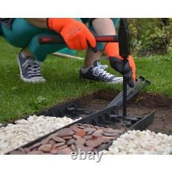 20m Flexible Garden Edging (28x 80cm packs) in Black H6cm by EcoGridT