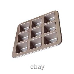 2 pcs Carbon Steel Eco-friendly 9-grid Baking Tray Bread Plate