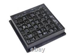 300 x 300 x 80mm Ecogrid Square-to-Round Manhole Cover for Gravel