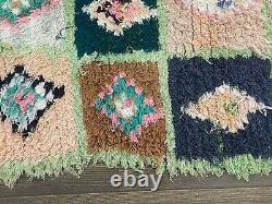 3x5 Feet Vintage Moroccan Handmade Runner Rug, Berber Carpet Runner Rug