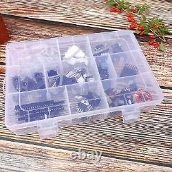 5Pack 36 Grids Clear Plastic Organizer Box with Adjustable Dividers Storage