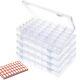 5pack 36 Grids Clear Plastic Organizer Box With Adjustable Dividers Storage C