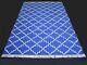 5x8 Feet Blue Cotton Flat Weave Area Rug Home Decor Floor Carpet Dhurrie Dn-416