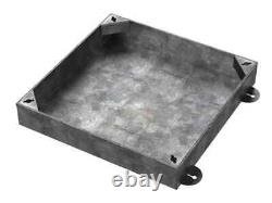 600 x 450mm GrassTop Manhole Cover for Gardens with 80mm Recessed Tray Galvanised