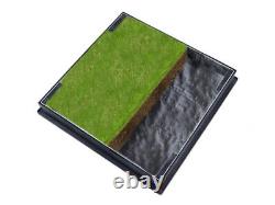 600 x 600 x 80mm GrassTop Recessed Drain Cover for Grass / Turf Filling