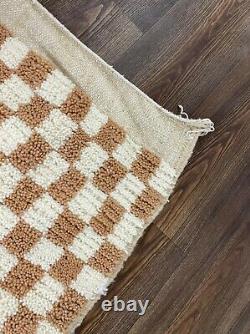 7x8 Feet Berber Handmade Wool Woven Area Rug, Soft Squire Carpet Boho Rug