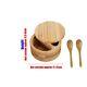 Bamboo Spice Jar Organizer With Spoon Layered Eco-friendly For Salt Pepper Herbs