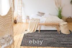 Braided Handmade Jute Rug Chindi Handmade Living Room Reversible Carpet 10x14 ft