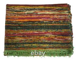 Chindi Handmade Rug Home Decorative Multi Color Rug Reversible Washable Dhurrie