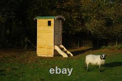 Composting Toilet Waterless Off Grid Eco Friendly Wooden Outdoor Cubicle & Steps