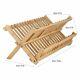 Drainer Rack 16 Grid 2 Tier Eco Friendly Bamboo Dish Rack For Kitchen For
