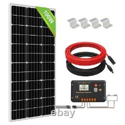 ECO-WORTHY 100W Solar Panel Kit Off-Grid System 100W 12V Monocrystalline Solar