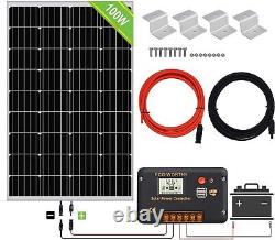ECO-WORTHY 100 Watt 12V Solar Panels Kit + 20A Charge Controller for Off-Grid 1