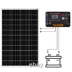 ECO-WORTHY 120W Solar Panel Kit Off-Grid System 120W 12V Monocrystalline Solar