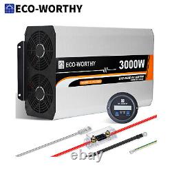 ECO-WORTHY 3000W Solar Inverter 24V-220V Pure Sine Wave Power UK Socket & Cable