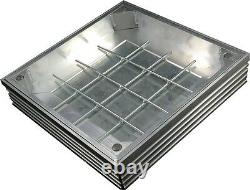 EcoGrid TSL-Pro-Line-80. 700 X 700 X 61mm Aluminium Triple Sealed Recessed Cover