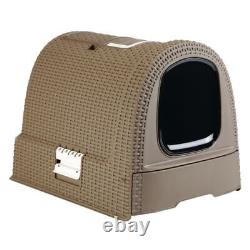 Eco-Friendly Blue Curver Cat Litter Tray. Practical Drawer System. Paw Grid