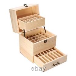 Fine Polish Wooden Essential Oils Display Storage Box Container 59 Grids