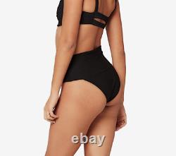 LSpace Eco Chic Off the Grid Desi Bikini Bottoms Women's Size XL, Black NEW