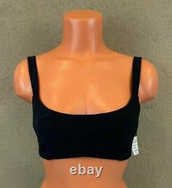 LSpace Womens Eco Chic Off The Grid Jess Bikini Top Black Size D-Cup