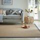 Natural Fibre Herringbone Jute Rug Living Room Flatweave Grey Natural Carpet