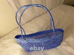 Oaxaca Mexican Handy craft bag, Diamond Grid, handwoven plastic