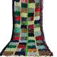 Old Vintage Handmade Moroccan Oriental Area Rug Tribal Grid Berber Carpet
