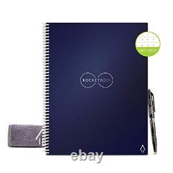 Rocketbook Core Smart Reusable Notebook A4 Letter Blue Dot Grid Eco-Friendly