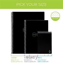Rocketbook Smart Reusable Dot-Grid Eco-Friendly Notebook with 1 Pilot Frixi