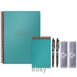 Rocketbook Smart Reusable Notebook Set Dot-Grid Eco-Friendly Notebook with 2