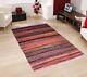 Rug Hand Woven Home Decorative Chindi Rag Reversible Mix Fabric Dhurrie Carpet