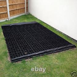 SHED BASE KIT ECO Plastic Paver 64 Grids & WEED FABRIC Greenhouse Cabin 8' x 8