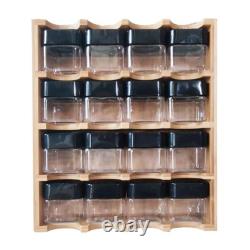 Spice Rack Wall Mount Wooden Eco Friendly Tiered Display Shelf for Pantry