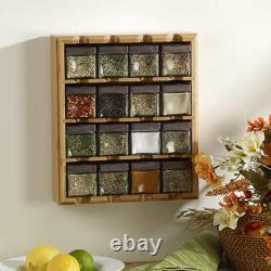 Spice Rack Wood Space Saving Tiered Eco Friendly Stand Shelf for Cabinet