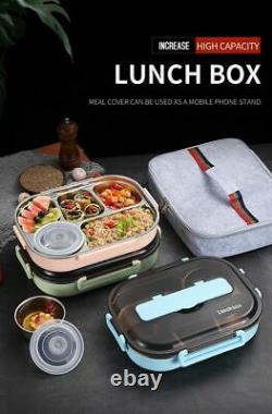 Tableware Lunch Box With Lid Leakproof Rectangle Eco-friendly Food Container New