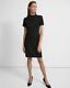 Theory Dolman Shift Short Sleeve Women's Dress Xl Black Grid Ponte Eco Knit $375