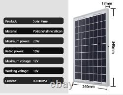 1000w Solar Panel Kit Génération Grid Système Inverter 60a Camping Eco Friendly
