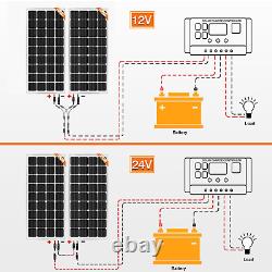 100w 200w 300w Watt Solar Panel Kit 12v Mono Off Grid Rv Caravan Boat Pv Power
