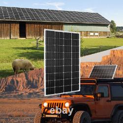 200w Monocristallin Solar Panel Kit 12v Hors Réseau Rv Power Caravan Chargeur Bateau