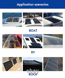 Eco 100w Hors Grid Solar Panel Kit 20a Chargeur Régulateur Pour 12v Batterie Puissance