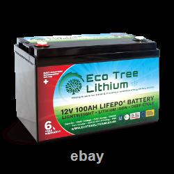 Eco Tree 12v 100ah Lifepo4 Deep Cycle Lithium Battery Heavy Duty Bms Off Grid