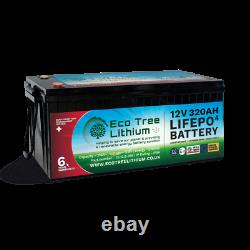 Eco Tree 12v 320ah Lifepo4 Deep Cycle Lithium Battery Heavy Duty Bms Off Grid