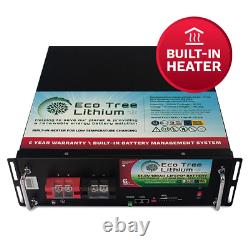 Eco Tree 48v 100ah Lifepo4 Deep Cycle Batterie Lithium Lourd Bms Avec Réchauffeur