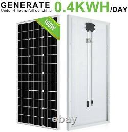 Eco-worthy 100 Watt 12v Panneaux Solaires Kit + 20a Contrôleur De Charge Pour Hors-grid 12