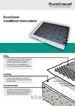 Gravel Grid + Membrane Eco Driveway Grids Parking Paving Eurogravel Black